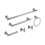 6 Piece Stainless Steel Bathroom Towel Rack Set Wall Mount