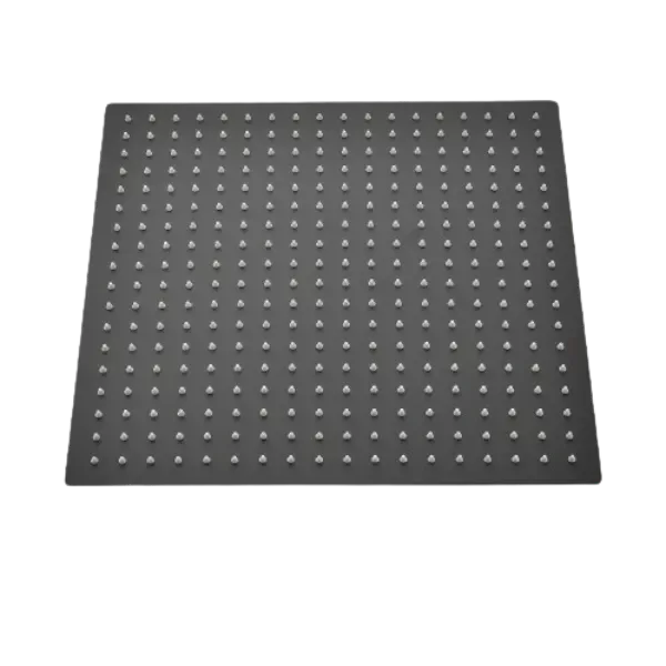 16 Inch Square Rain Shower Head Matte Black 304 Stainless Steel Showerhead