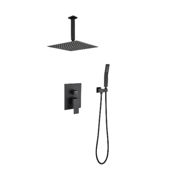 Ceiling Mounted Shower System Combo Set with Handheld and 12"Shower head