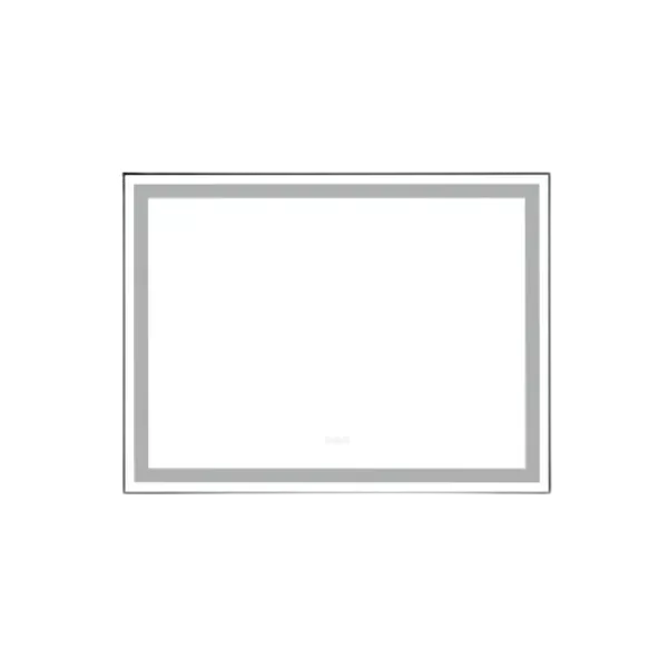 LED Lighted Bathroom Wall Mounted Mirror with High Lumen+Anti-Fog Separately Control