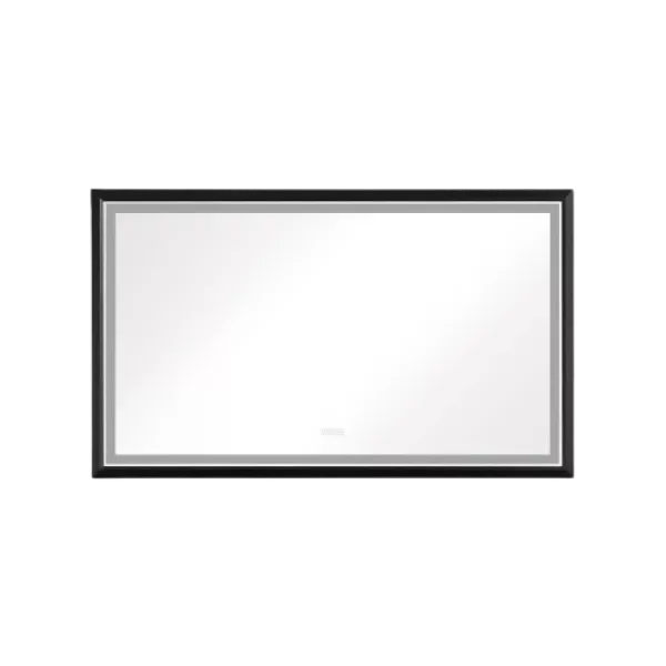 60 in. W x 36 in. H Oversized Rectangular Black Framed LED Mirror Anti-Fog Dimmable Wall Mount Bathroom Vanity Mirror Wall Mirror