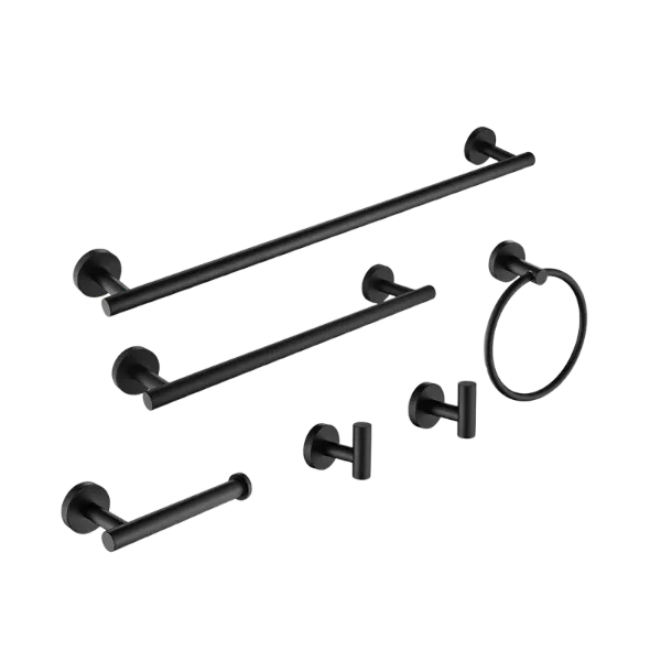 6 Piece Stainless Steel Bathroom Towel Rack Set Wall Mount