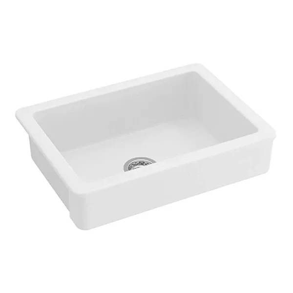 30"L x 19" W Farmhouse/Apron Front Ceramic Kitchen Sink in White