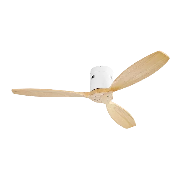 52 in. Indoor/Outdoor White Ceiling Fan without light, Remote Control and 6 Speed Reversible DC Motor