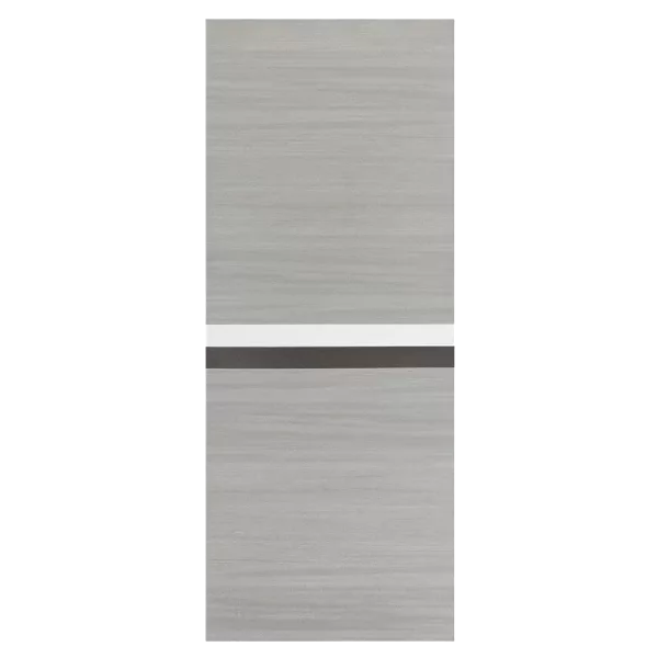 ELF 32" x 80" Melamine Integrated Door Slab + 6.6FT Sliding Track Kit + Adjustable Floor Guider + Pull Handle, Modern Interior Door panel, Protected By 2mm Thick Melamine Layer, Moisture-proof
