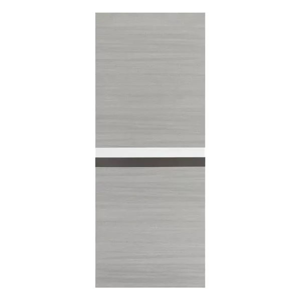 ELF 28" x 80" Melamine Integrated Door Slab + 6.6FT Sliding Track Kit + Adjustable Floor Guider + Pull Handle, Modern Interior Door panel, Protected By 2mm Thick Melamine Layer, Moisture-proof