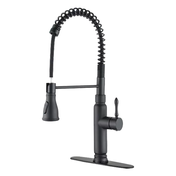 Touch Activated Gooseneck Pull Down Single Handle Kitchen Faucet in Matte Black