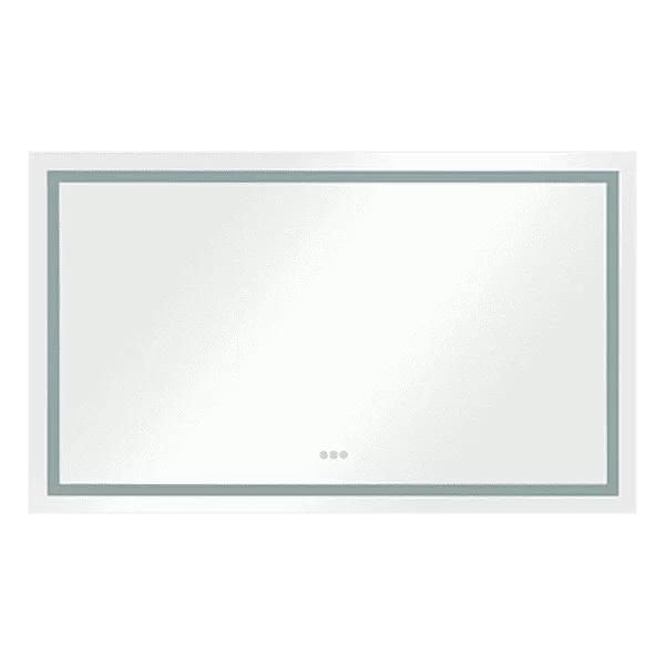 72 in. W x 36 in. H Rectangle Dimmable LED Light Anti-Fog Bathroom Makeup Mirror in Memory Function