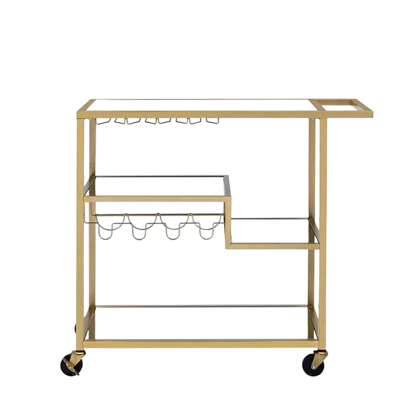 ACME Adamsen Serving Cart, Champagne & Mirror