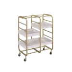 ACME Vorrik Serving Cart, Gold & White-Washed