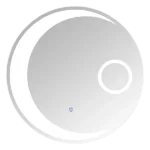 30 in. W x 30 in. H Silver LED Dimmable Round Frameless Wall Bathroom Vanity Mirror