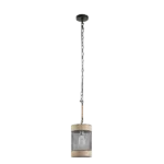 Orion Natural Rope and Metal Mesh Cylinder Pendant Light For Indoor