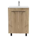 Sienna 2-Door Rectangle Freestanding Vanity Cabinet Light Oak