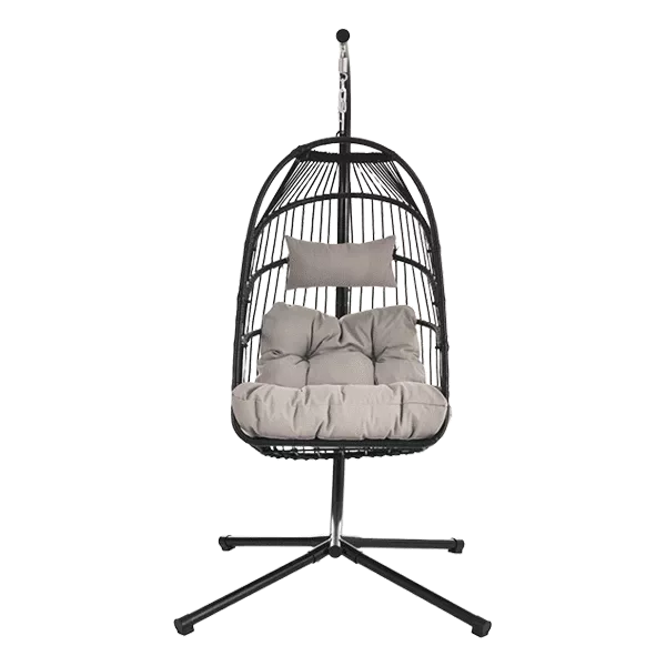 Swing Egg Chair With Stand for Outdoor Balcony Indoor and Bedroom