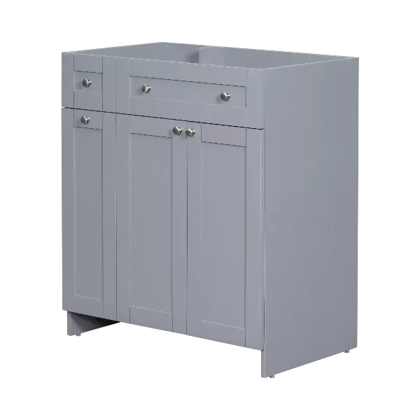 [Cabinet Only] 30" Bathroom Vanity-Gray