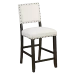 Modern Black 5 Piece Rectangular Dining Table Set of  Faux Marble Top  with 4 Upholstered Chairs for Small Places