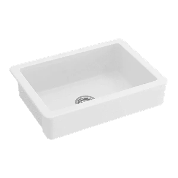 30 in. Single Bowl Farmhouse Kitchen Sink in White Color