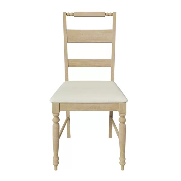 Modern Natural 6 Piece Dining Set with Turned Legs Rectangular Table  With 4 Upholstered Dining Chairs And Bench For Dining Room