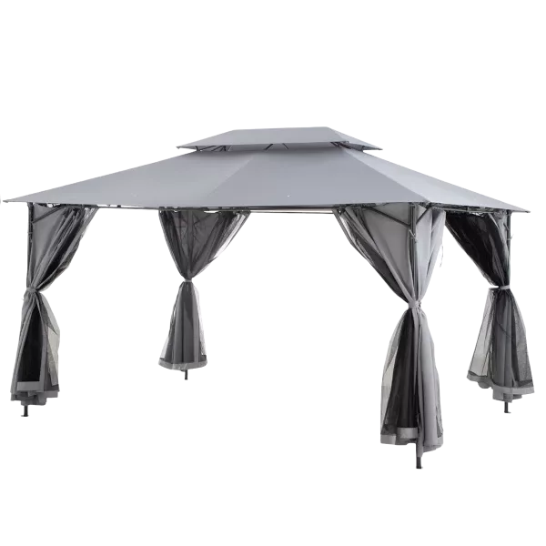 8Ft. Patio Umbrella, Outdoor Cantilever Offset Umbrella in Dark Gray Color