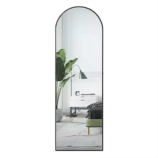25.3 in. W x 68 in. H Rectangle Framed Black Full Length Floor Mirror