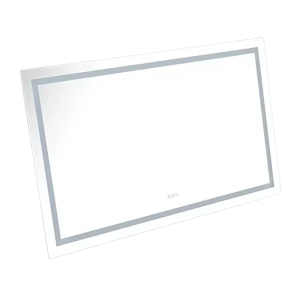 72 in. W x 48 in. H Rectangular Frameless LED Light Anti-Fog Wall Bathroom Vanity Mirror with Front Light