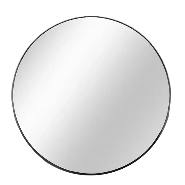 36 in. W x 36 in. H Small Round Aluminum Framed Wall Bathroom Vanity Mirror in Black