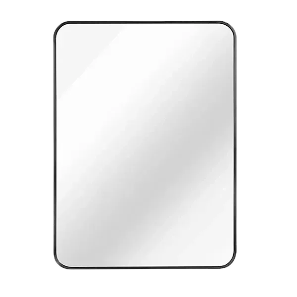 24 in. W x 32 in. H Rectangular Aluminum Framed Dimmable Wall Bathroom Vanity Mirror in Black