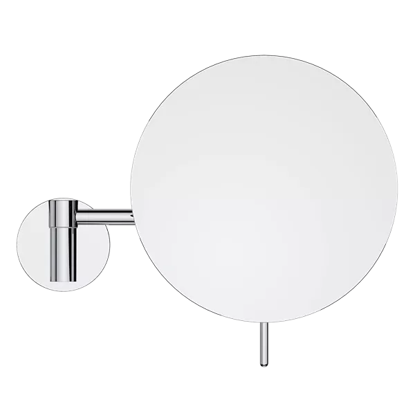 11.2 in. W x 13.2 in. H Small Round Chrome Wall Mounted Magnifying Bathroom Makeup Mirror