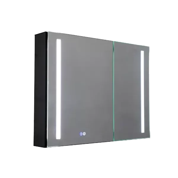 35 in. W x 26 in. H Modern Wall Mounted LED Frontlit Rectangular Bathroom Mirror in White