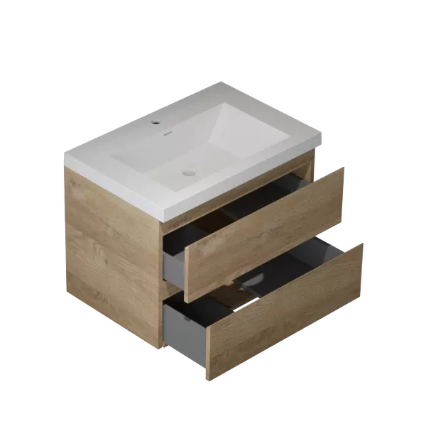 29'' Solid Surface Vanity Sink for Bathroom in Brown