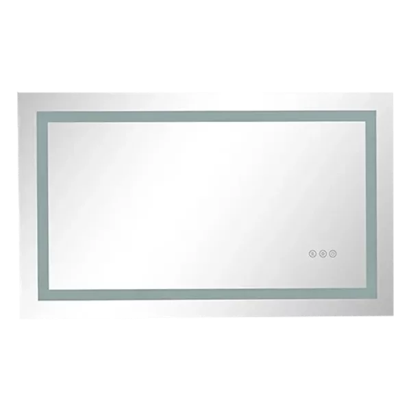 32 in. W x 24 in. H Rectangular LED Bathroom Mirror with Front and Backlight, Large Dimmable Wall Mirror with Anti-Fog in White