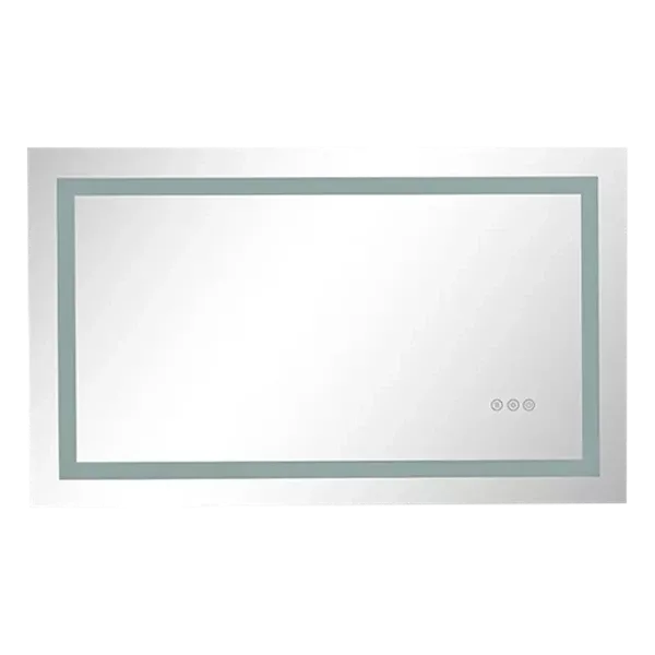 40 in. W x 30 in. H Rectangular LED Bathroom Mirror with Front and Backlight, Large Dimmable Wall Mirror with Anti-Fog in White