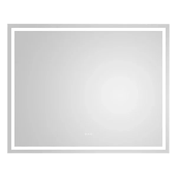 60 in. W x 36 in. H Rectangular LED Wall Mirror with Front and Backlight, Large Dimmable, Anti-Fog in White