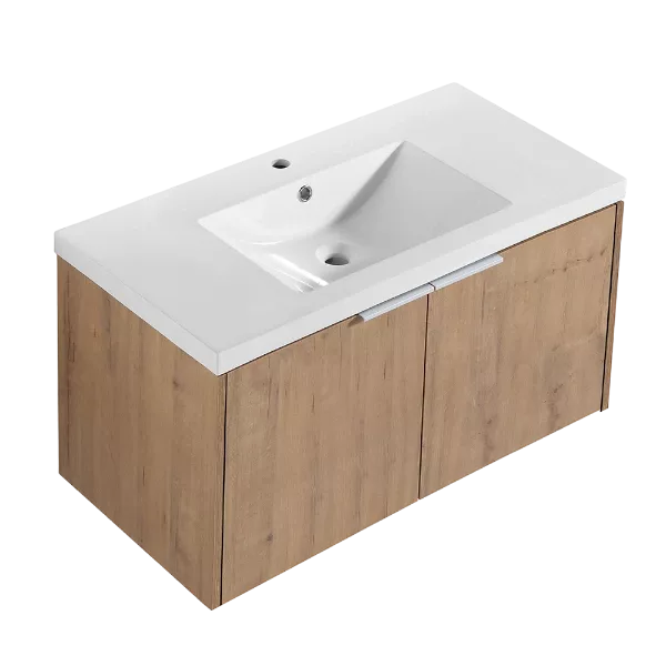 Modern Design 36 Inch Float Mounting Bathroom Vanity With Sink Soft Close Door,2 Doors