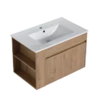 30 Inch Bathroom Vanity With White Ceramic Basin and Adjust Open Shelf(KD-PACKING)