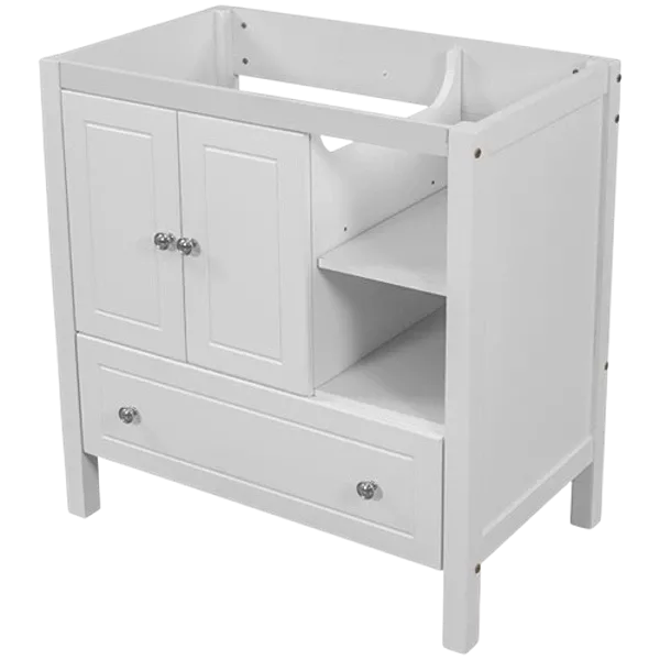 36" Bathroom Vanity with Sink Combo, One Drawer, Multi-Functional Drawer Divider, Adjustable Shelf, White