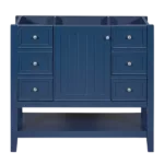 36" Bathroom Vanity without Sink, Cabinet Base Only, One Cabinet and three Drawers, Blue