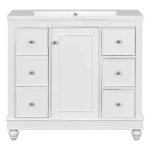 [Cabinet Only] 36" White Bathroom vanity